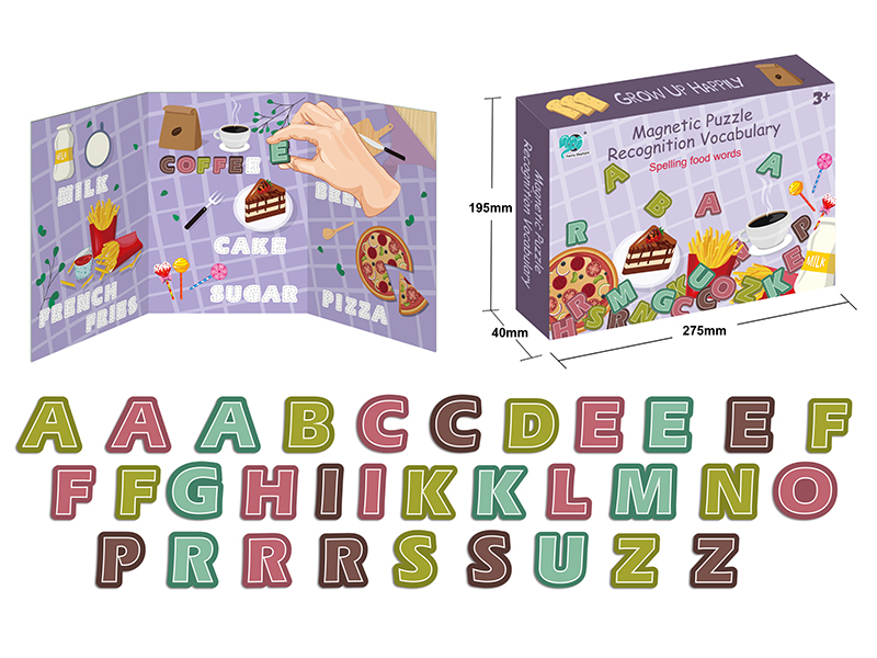 Magnetic Puzzle - Recognition Vocabulary Spelling Food Words