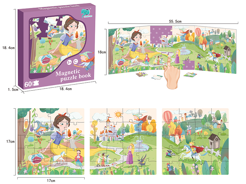 Princess Magnetic Puzzle Book 60pcs