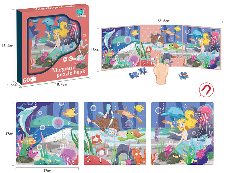 Sea World Magnetic Puzzle Book 60pcs