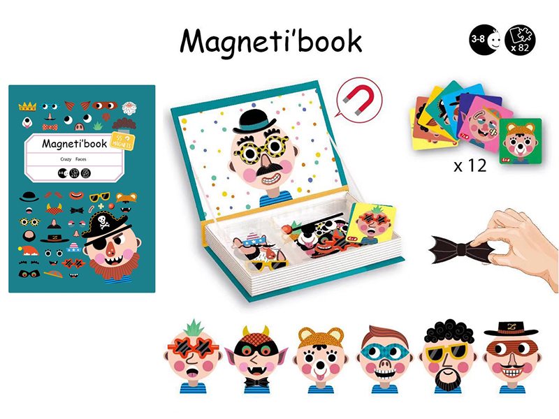 Crazy Faces Puzzle Magnetic Book