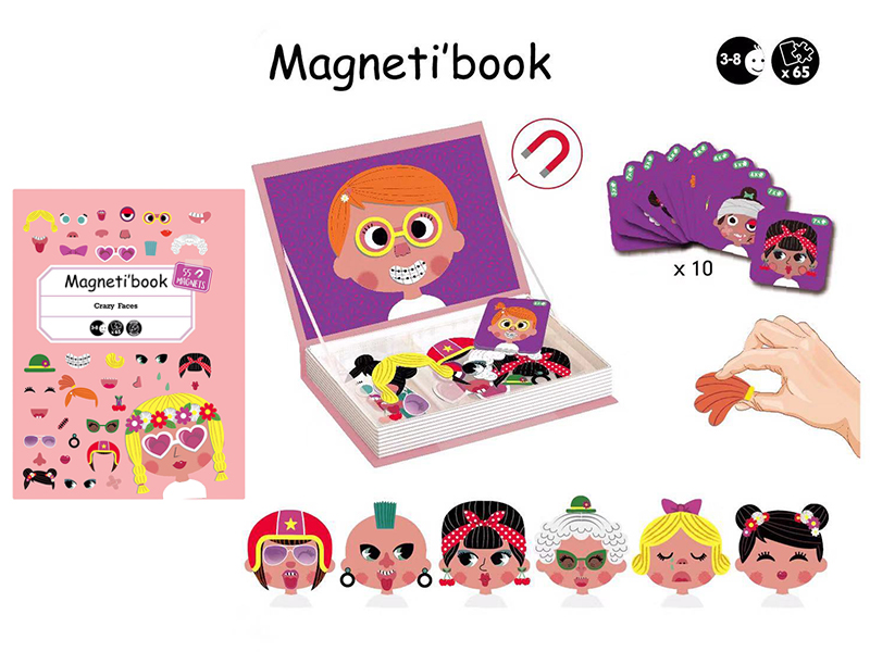 Crazy Faces Puzzle Magnetic Book