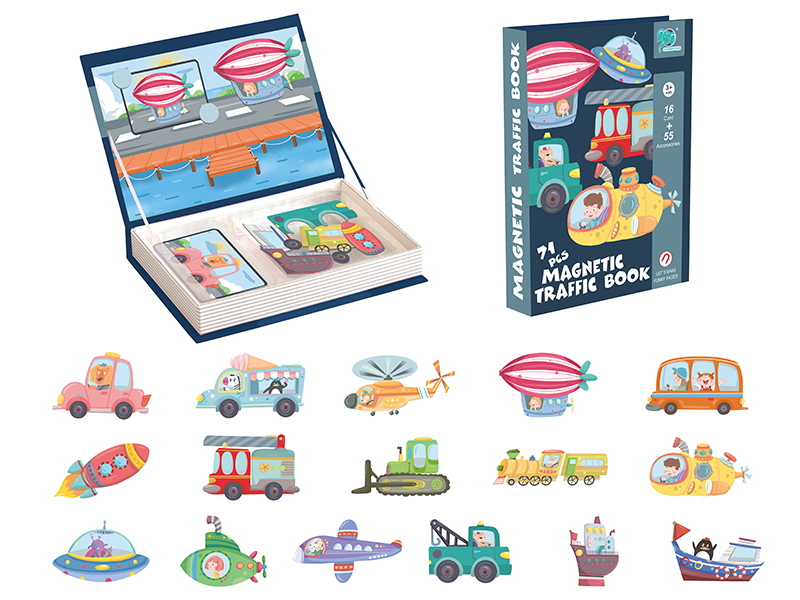 Transportation Tools Puzzle Magnetic Book