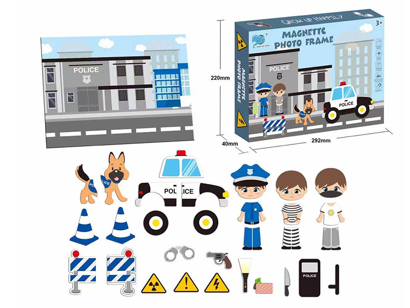 Magnetic Photo Frame - Police Puzzle