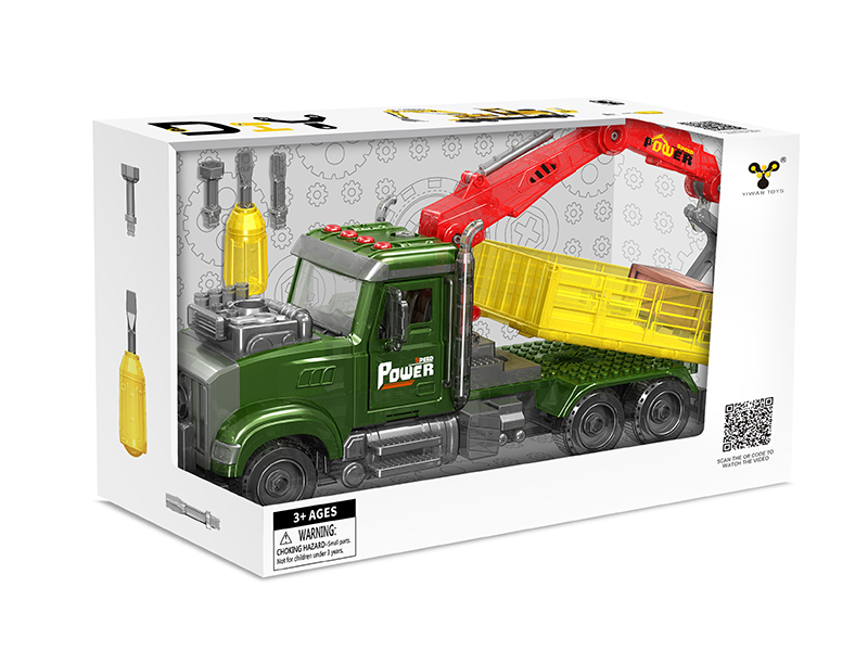 DIY Assembly Inertia Farm Truck(Light,Music,Spray,Compatible With Small Particle Blocks)