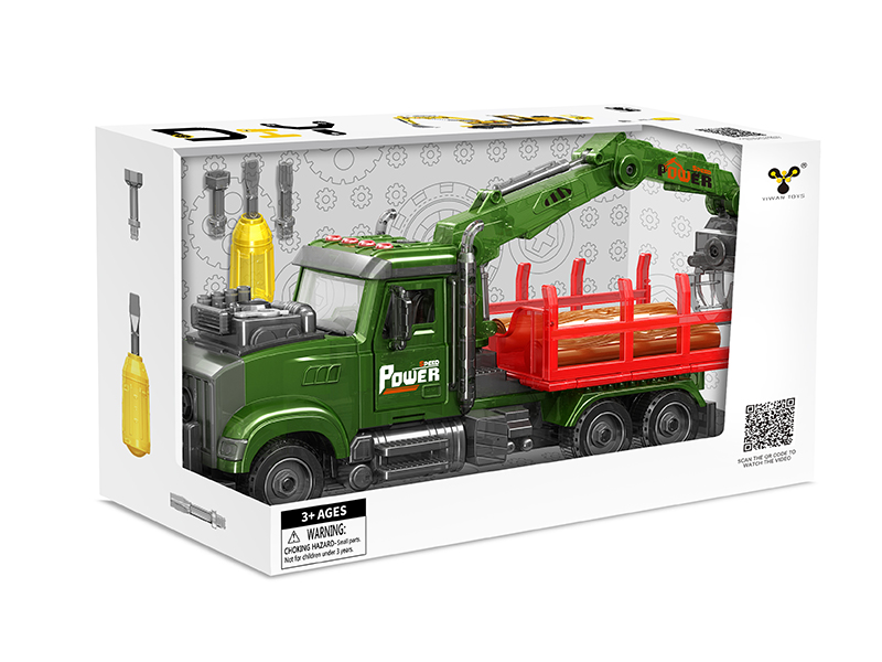 DIY Assembly Inertia Farm Truck(Light,Music,Spray,Compatible With Small Particle Blocks)