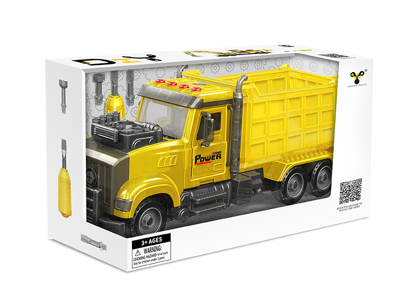 DIY Assembly Friction Dumper(Light,Music,Spray,Compatible With Small Particle Blocks)