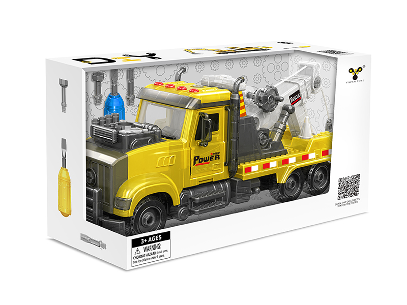 DIY Assembly Inertia Traffic Rescue Car(Light,Music,Spray,Compatible With Small Particle Blocks)