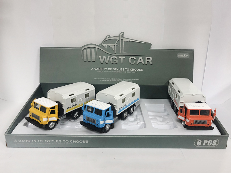 Open Doors Pull Back Medical Truck  6PCS