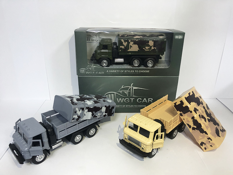 Open Doors Pull Back Military Transport Truck