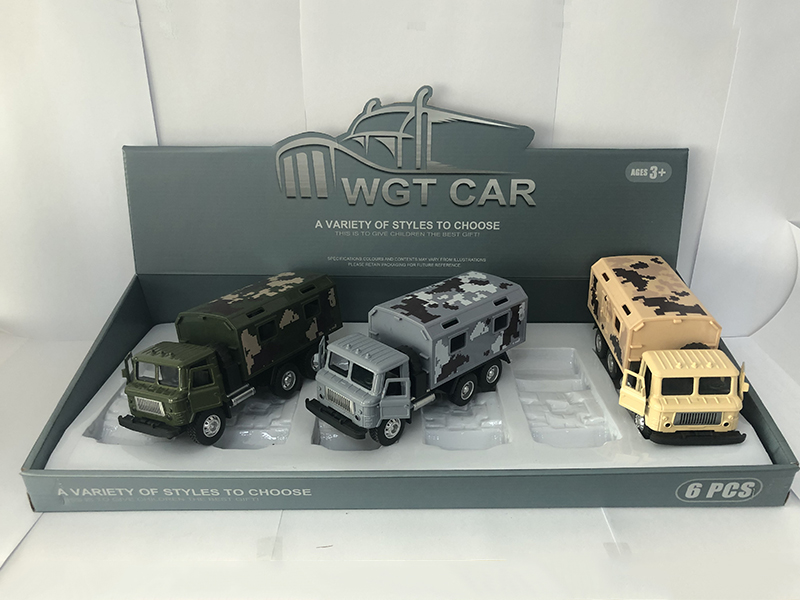Open Doors Pull Back Military Medical Truck 6pcs