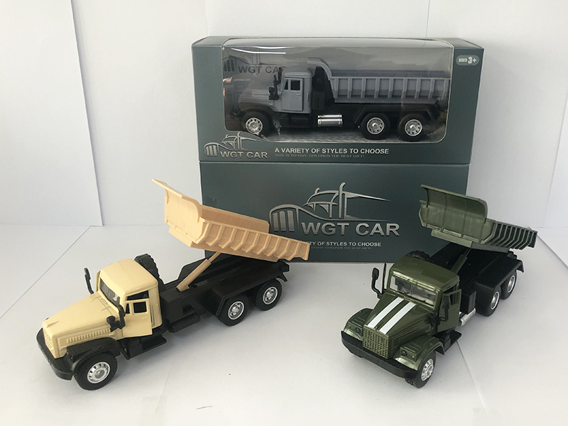 Open Doors Pull Back Military Dump Truck With Light And Sound