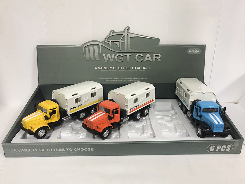 Open Doors Pull Back Medical Truck  6PCS