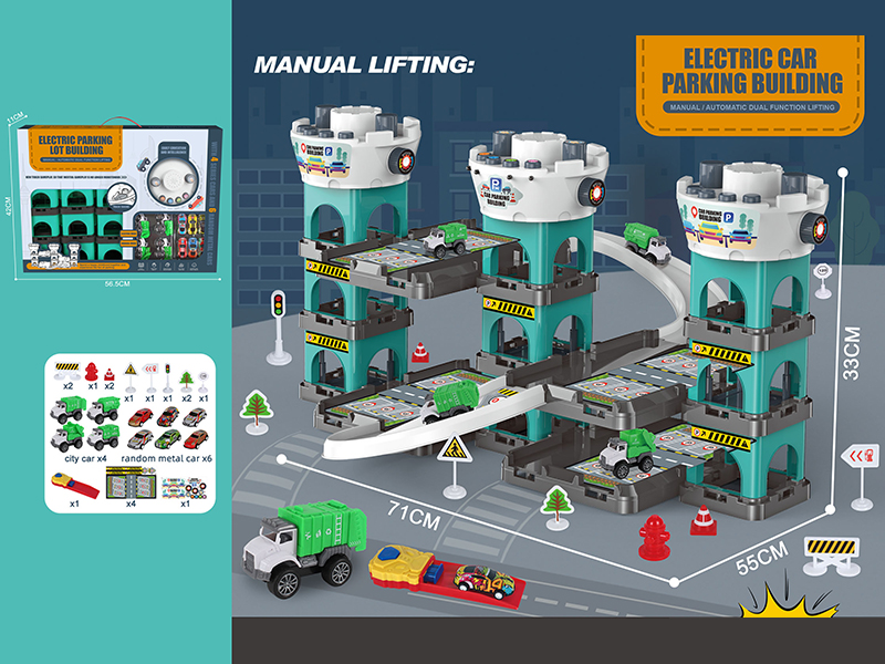 Manual Lifting City Parking Lot Building