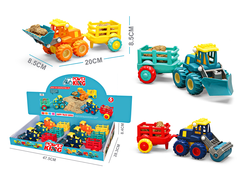6PCS  Friction Engineering Vehicle With Bucket