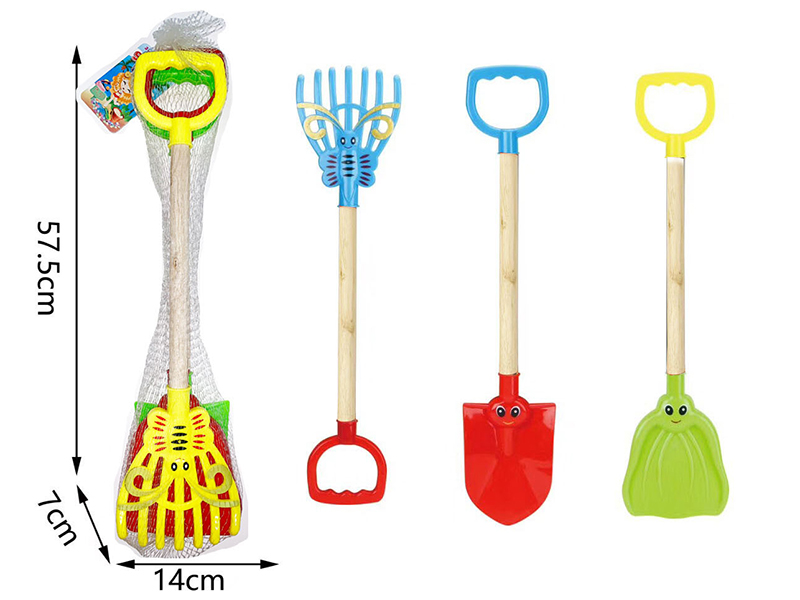 3 Sand Shovels (Wood Pipes)