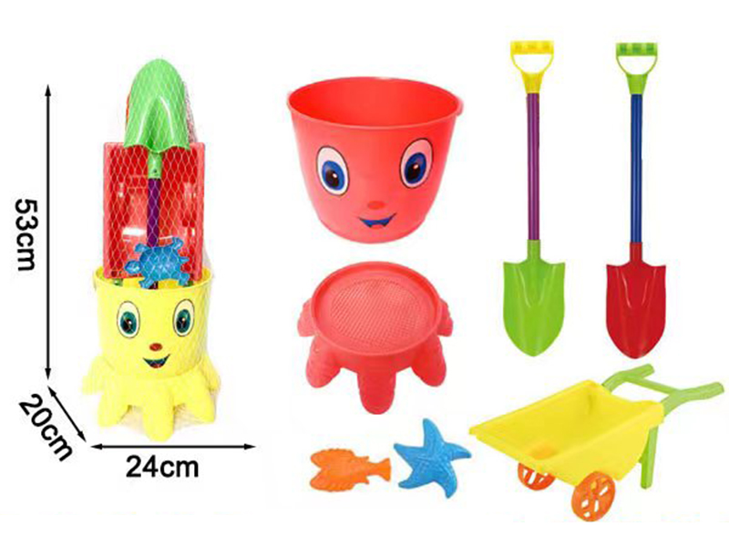 Large Octopus Sand Bucket Sand Car Set