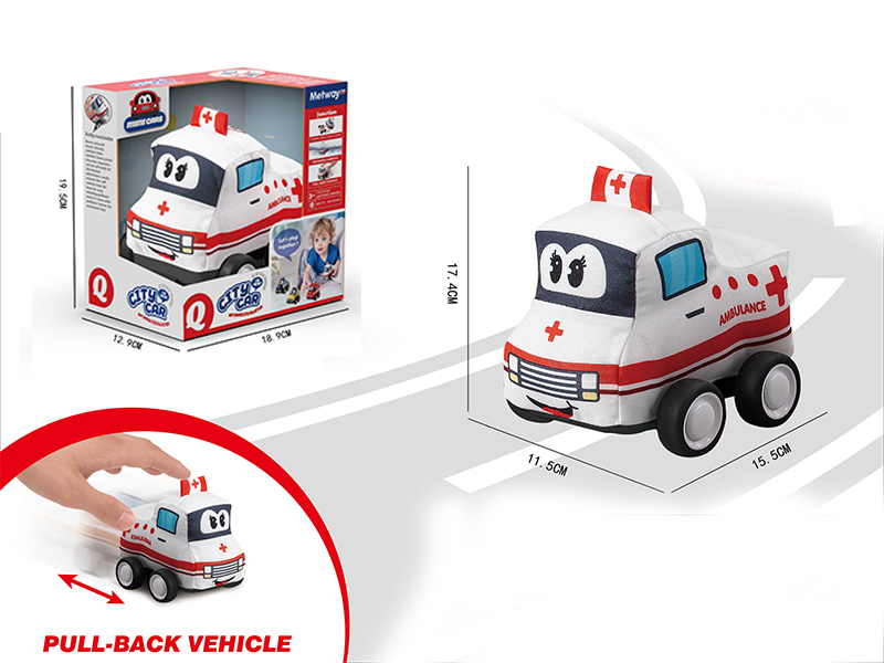 Pull Back Ambulance Cloth Car (City Series)