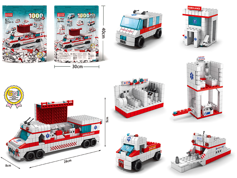 Ambulance Building Blocks 1000pcs
