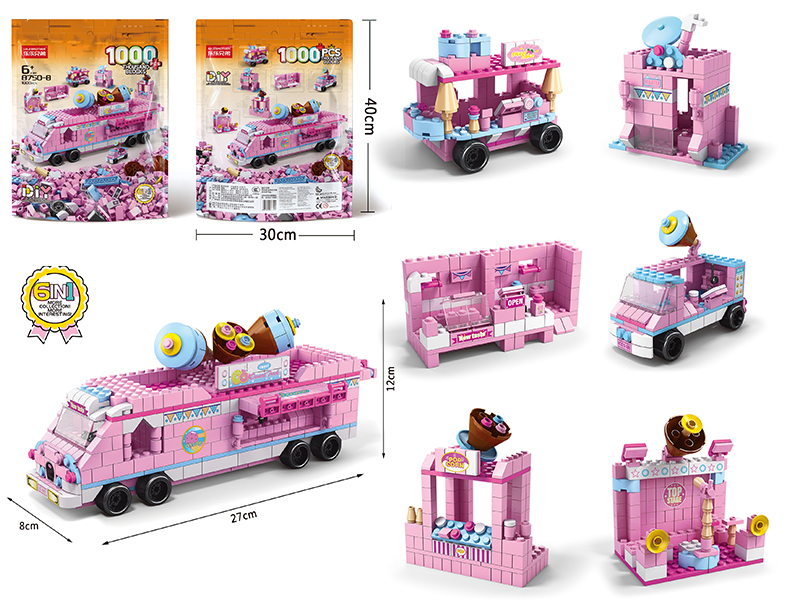 Dessert Truck Building Blocks 1000pcs