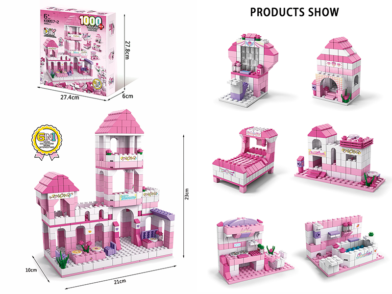 6 In 1 Princess House Building Blocks 1000pcs