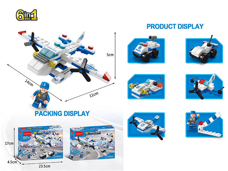 Mini Police  6 In 1 Building Blocks 137pcs