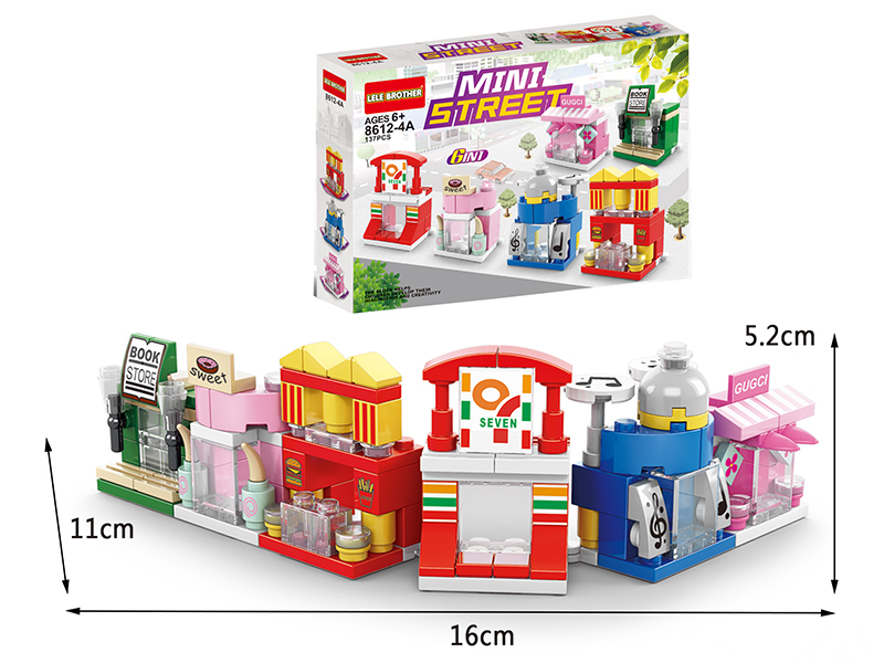 Mini Street View 6 In 1 Building Blocks 137PCS