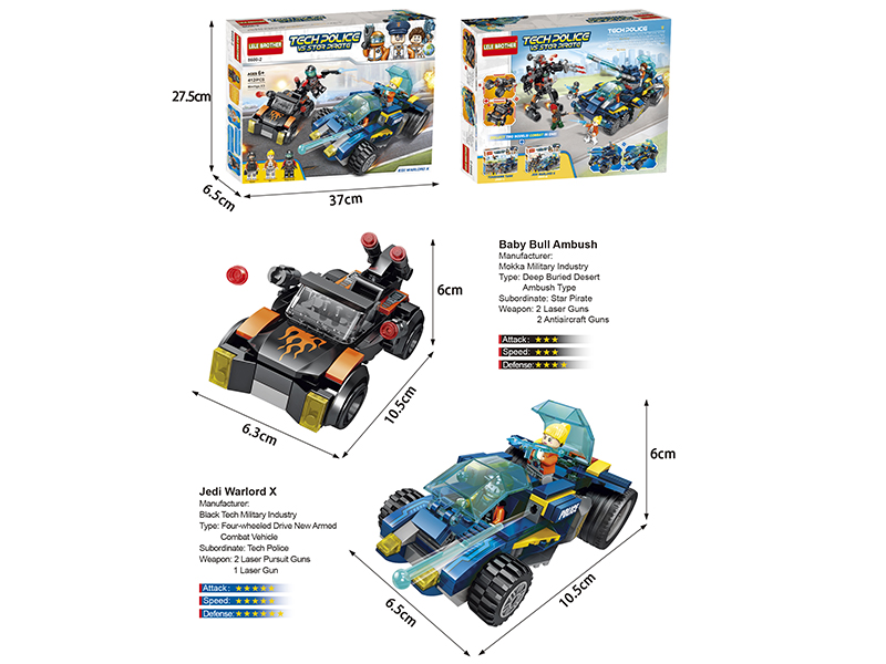 Tech Police Series Building Blocks - Jedi Warlord X 412PCS