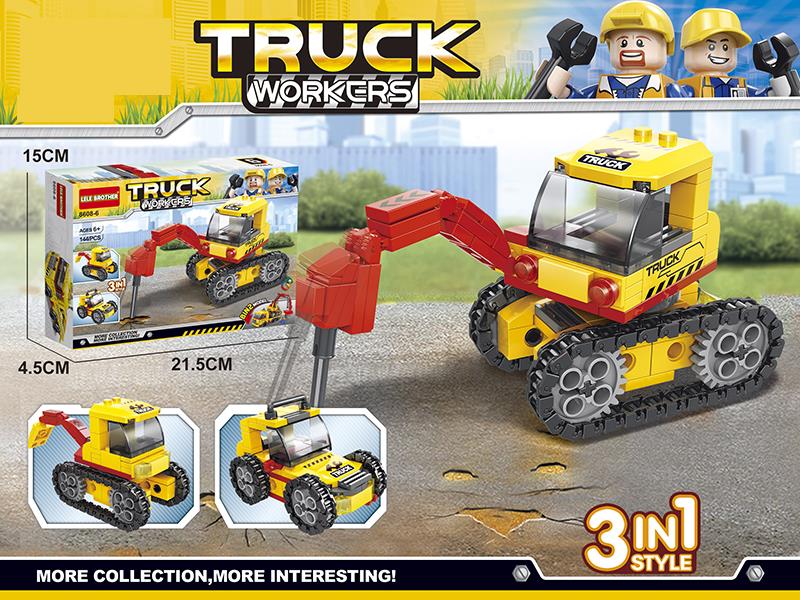 Engineering Truck Series Building Blocks 144pcs