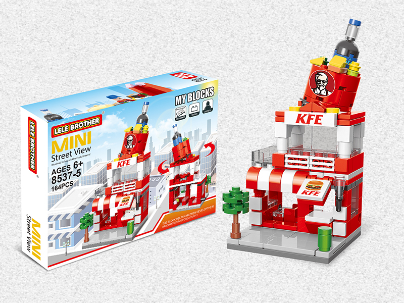 Mini Street View Series Building Blocks - Fast Food Shop 164PCS