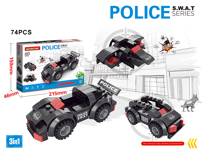 S.W.A.T Series Building Blocks - Police Car 74pcs