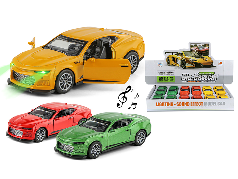 12Pcs 1:32 Pull Back Alloy Bumblebee With Light Music