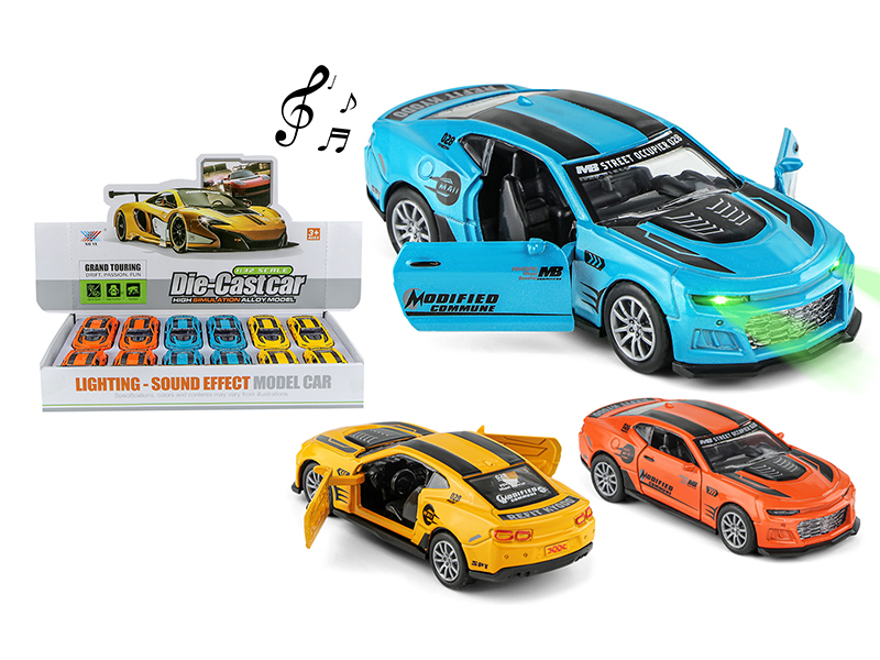 12Pcs 1:32 Pull Back Alloy Hornet Racing Car With Light Music