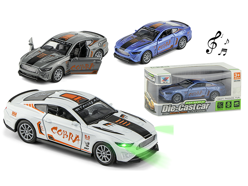 1:32 Pull Back Alloy Ford Racing Car With Light Music