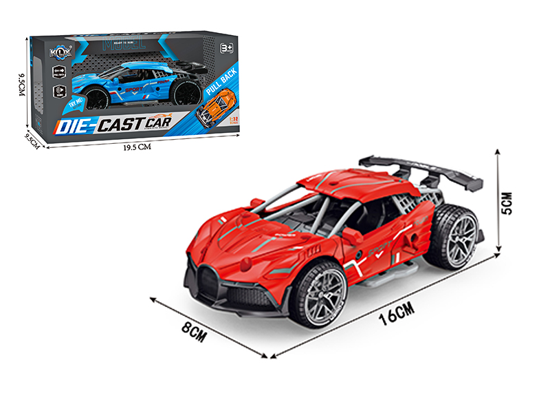 Alloy Pull Back Bugatti Racing Car With Sound