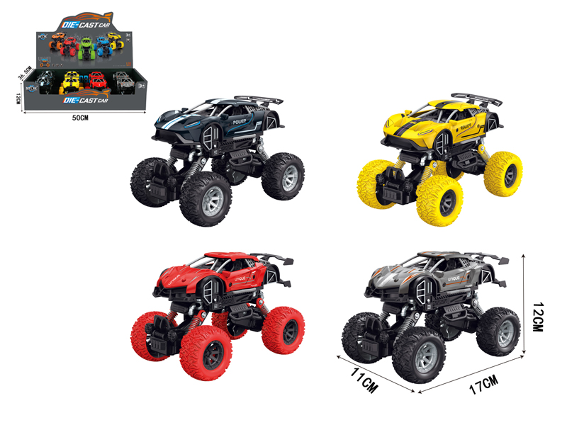 8PCS Alloy Pull Back 4WD Ford / Lamborghini Climbing Car