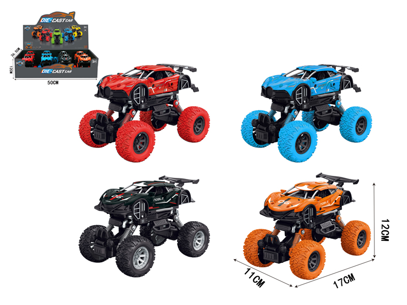 8PCS Alloy Pull Back 4WD Bugatti / Mclaren Climbing Car