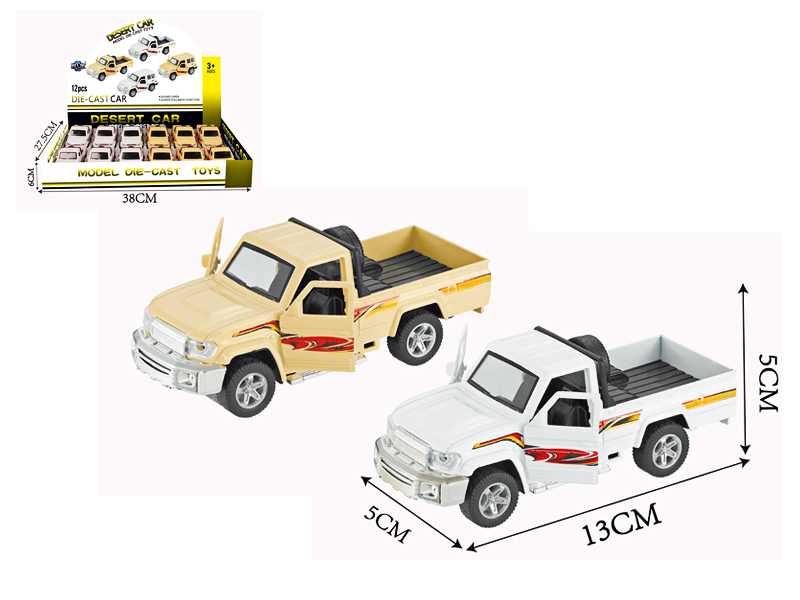 12PCS Alloy Pull Back Pickup Truck