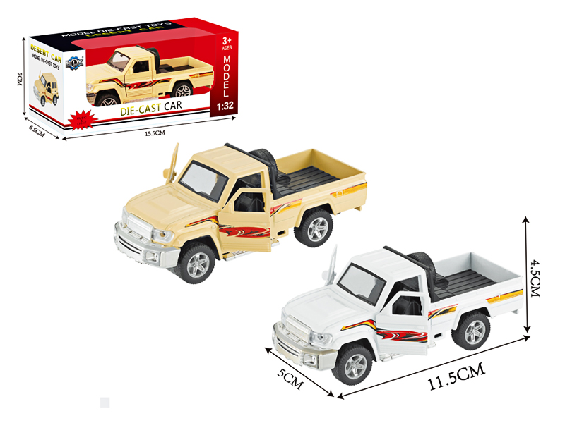 Alloy Pull Back Pickup Truck With Light And Sound