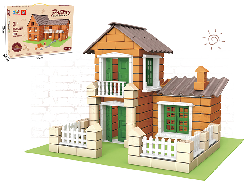 Little Bricklayer Series Clay Building Blocks - Courtyard (233PCS)