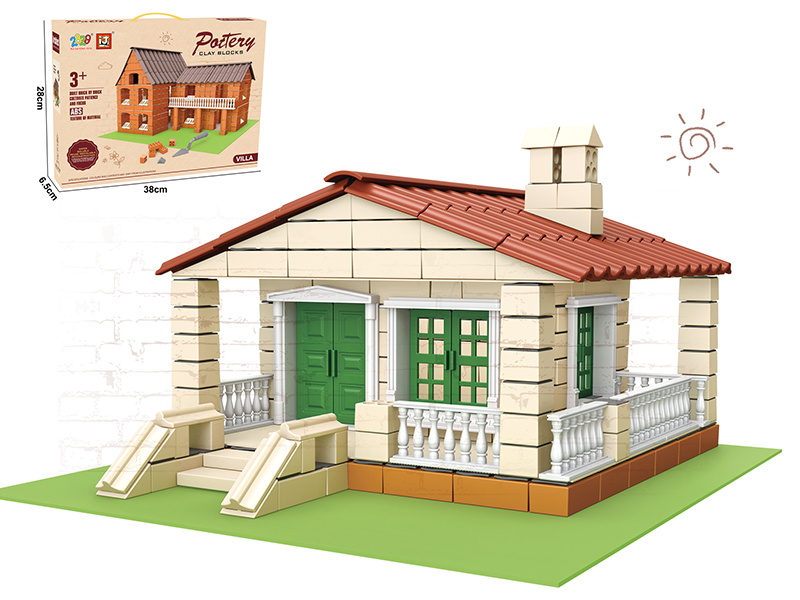 Little Bricklayer Series Clay Building Blocks - Berlin Cabin (219PCS)