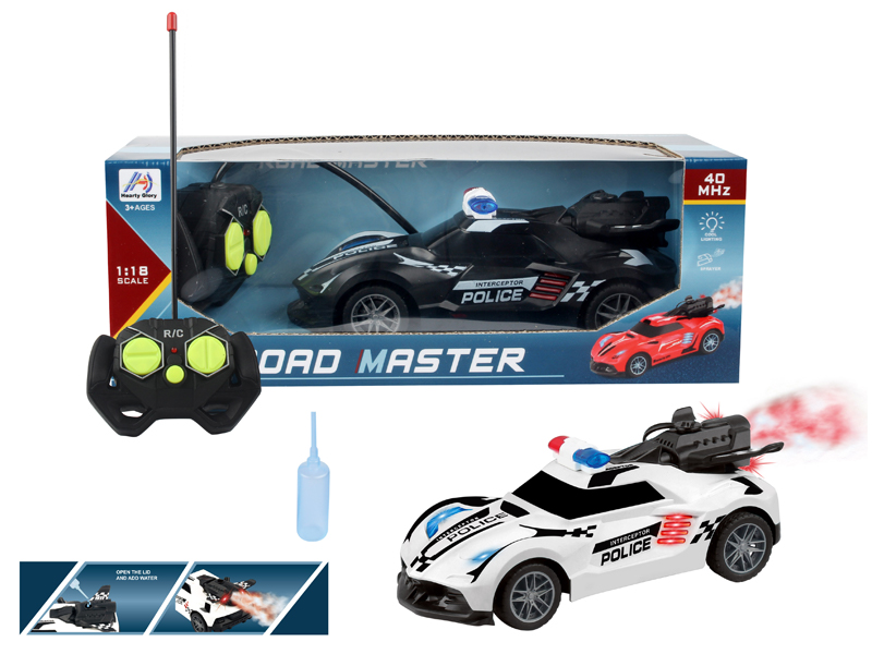 1:18 5CH R/C Spray Police Car