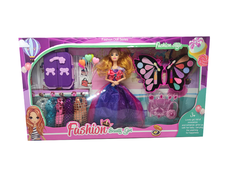 11.5 Inch Real Body Movable Joint Doll Family Gift Box Travel Box Balloon Accessories