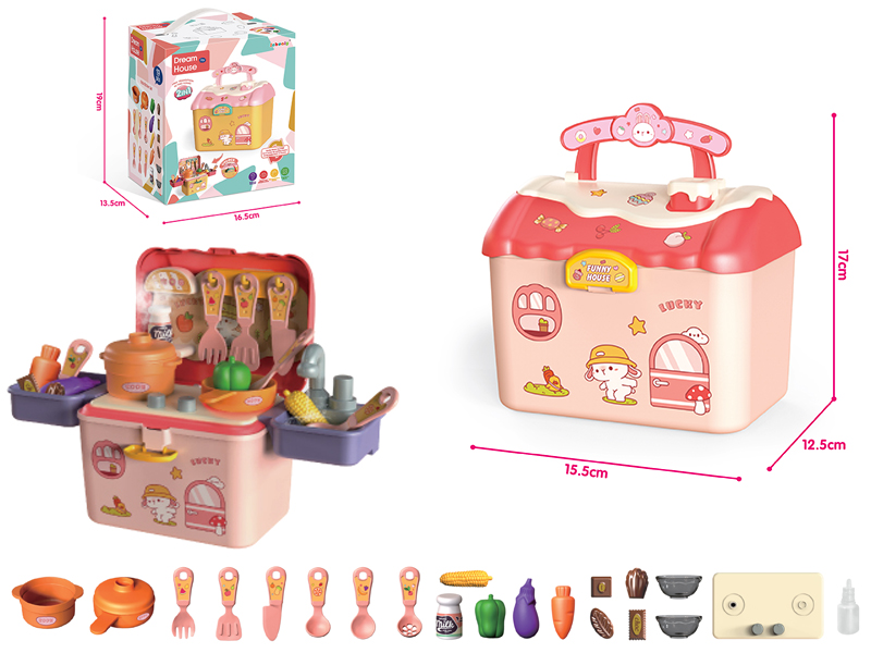 Pink Spray Kitchen Storage House
