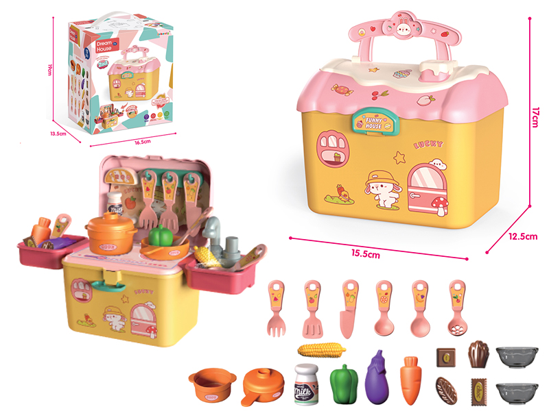 Yellow Kitchen Storage House With Water Function