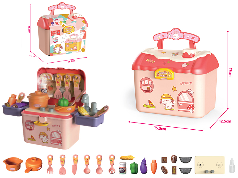 Pink Spray Kitchen Storage House