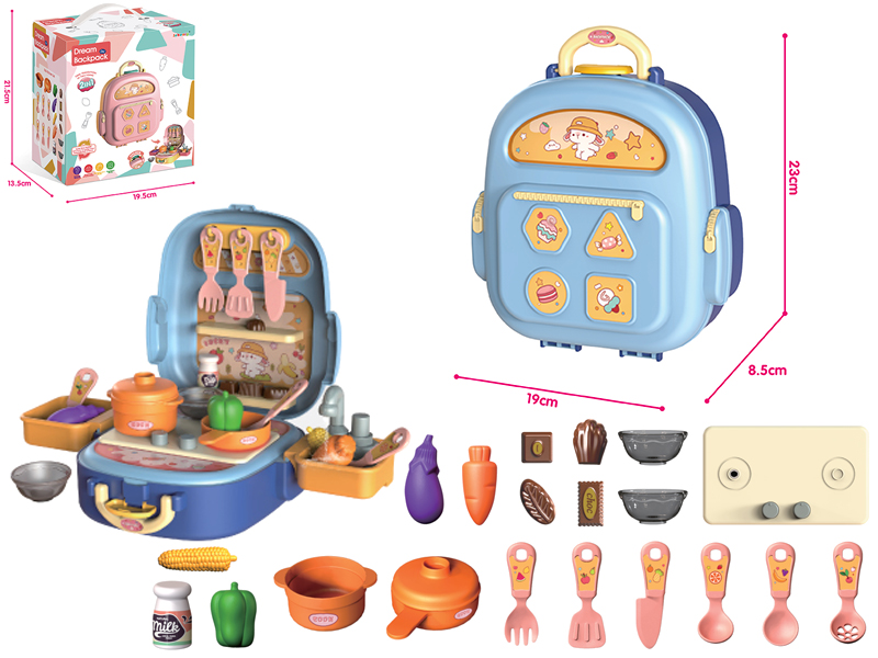 Blue Kitchen Storage Small Backpack With Light Function