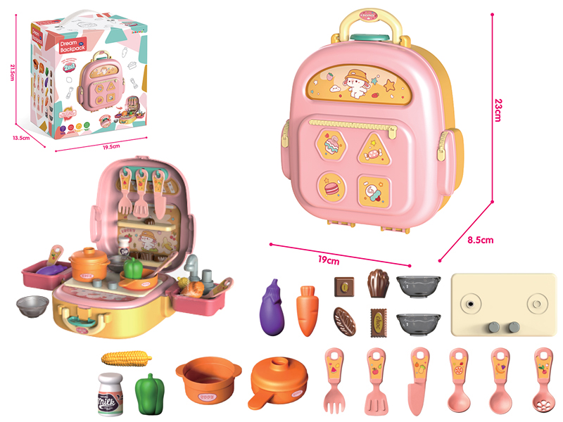 Yellow Kitchen Storage Small Backpack With Light Function