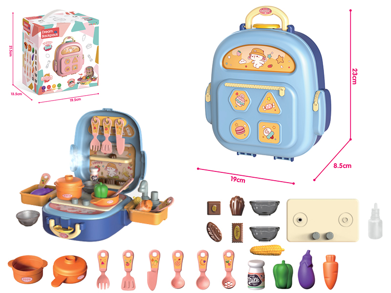 Blue Spray Kitchen Storage Small Backpack