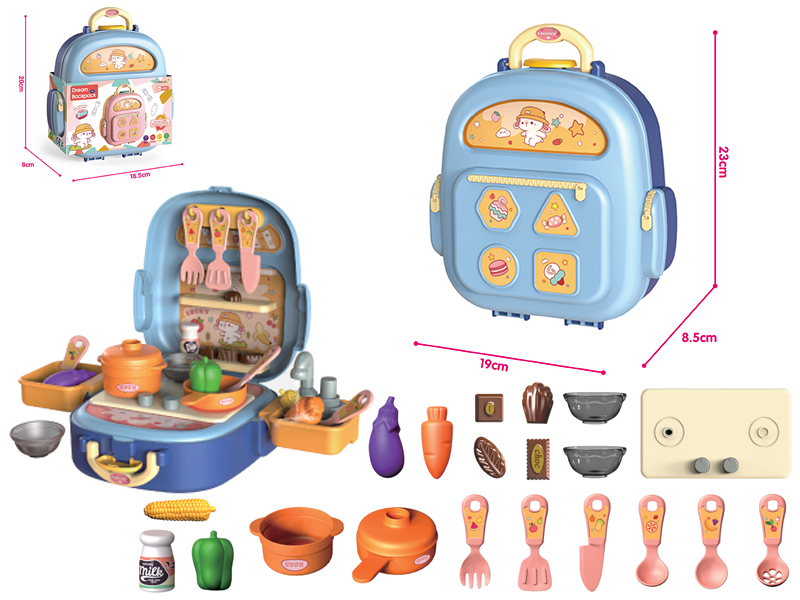 Blue Kitchen Storage Small Backpack With Light Function