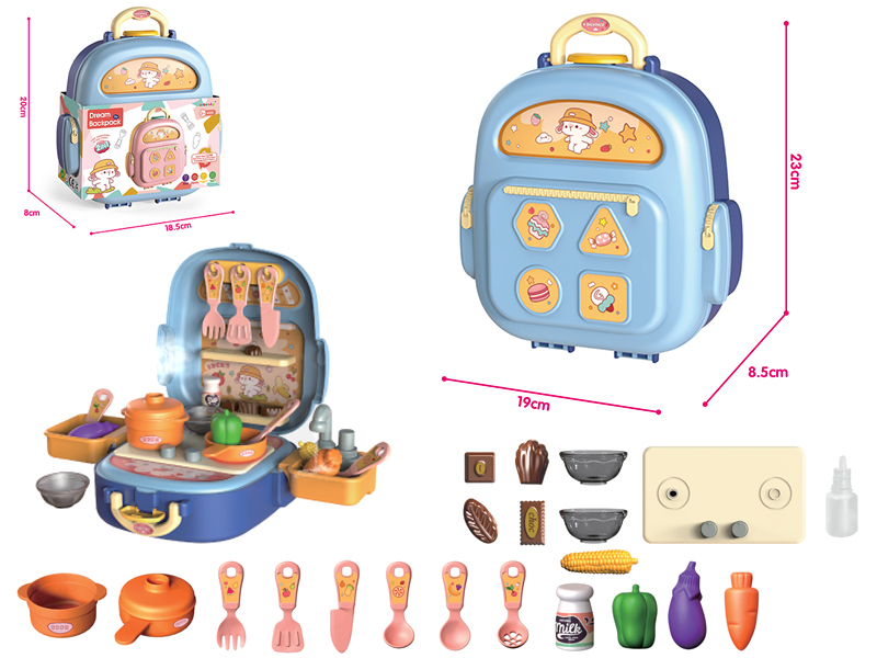 Blue Spray Kitchen Storage Small Backpack